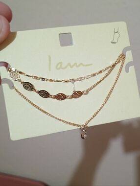 NWT Gold-Tone Layered Anklet